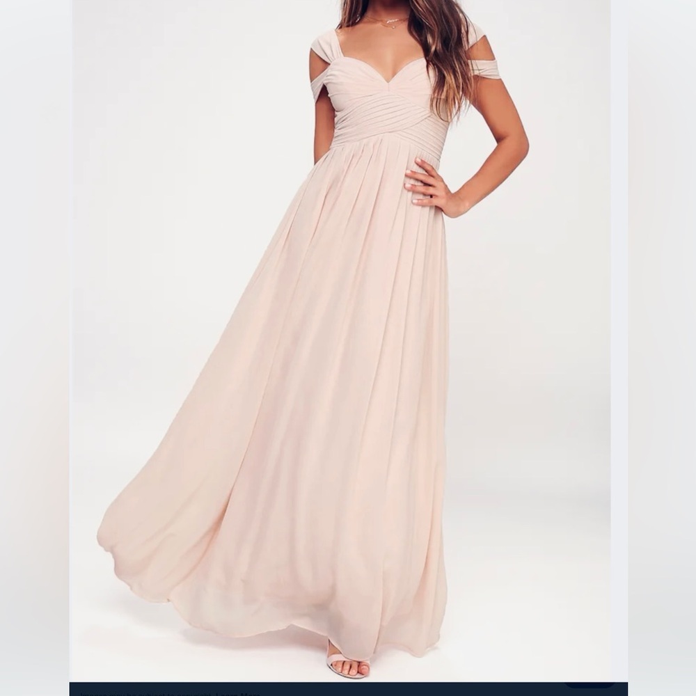 Lulu's Blush Pink Maxi Dress